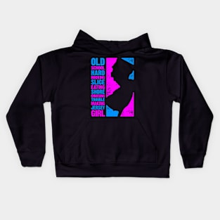 Old School Jersey Girl Kids Hoodie